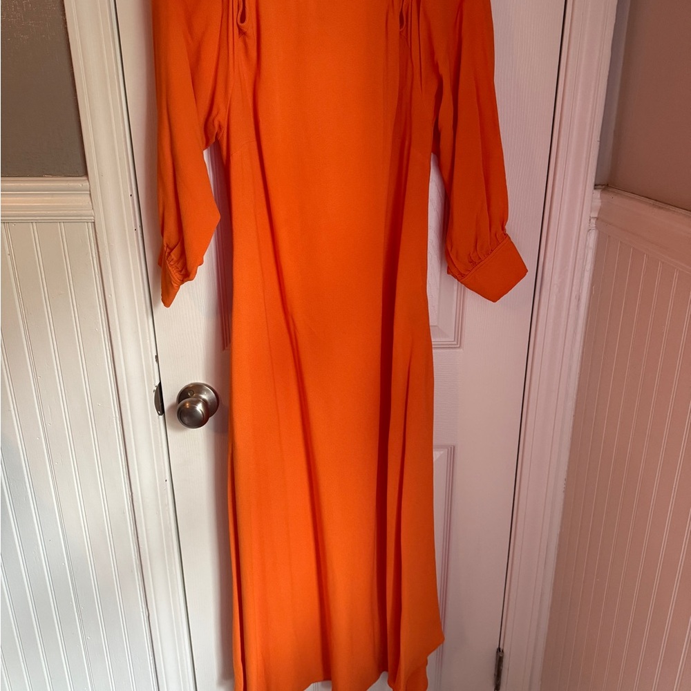 Elegant Orange Maxi Dress